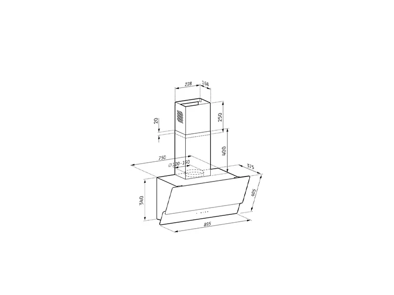 Διαστάσεις Livelo μαύρος 90cm 800x600 webp