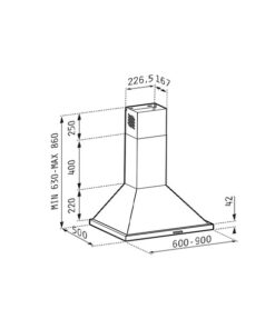 Διαστάσεις καμινάδα τετράγωνη lux 90cm 800x600 webp