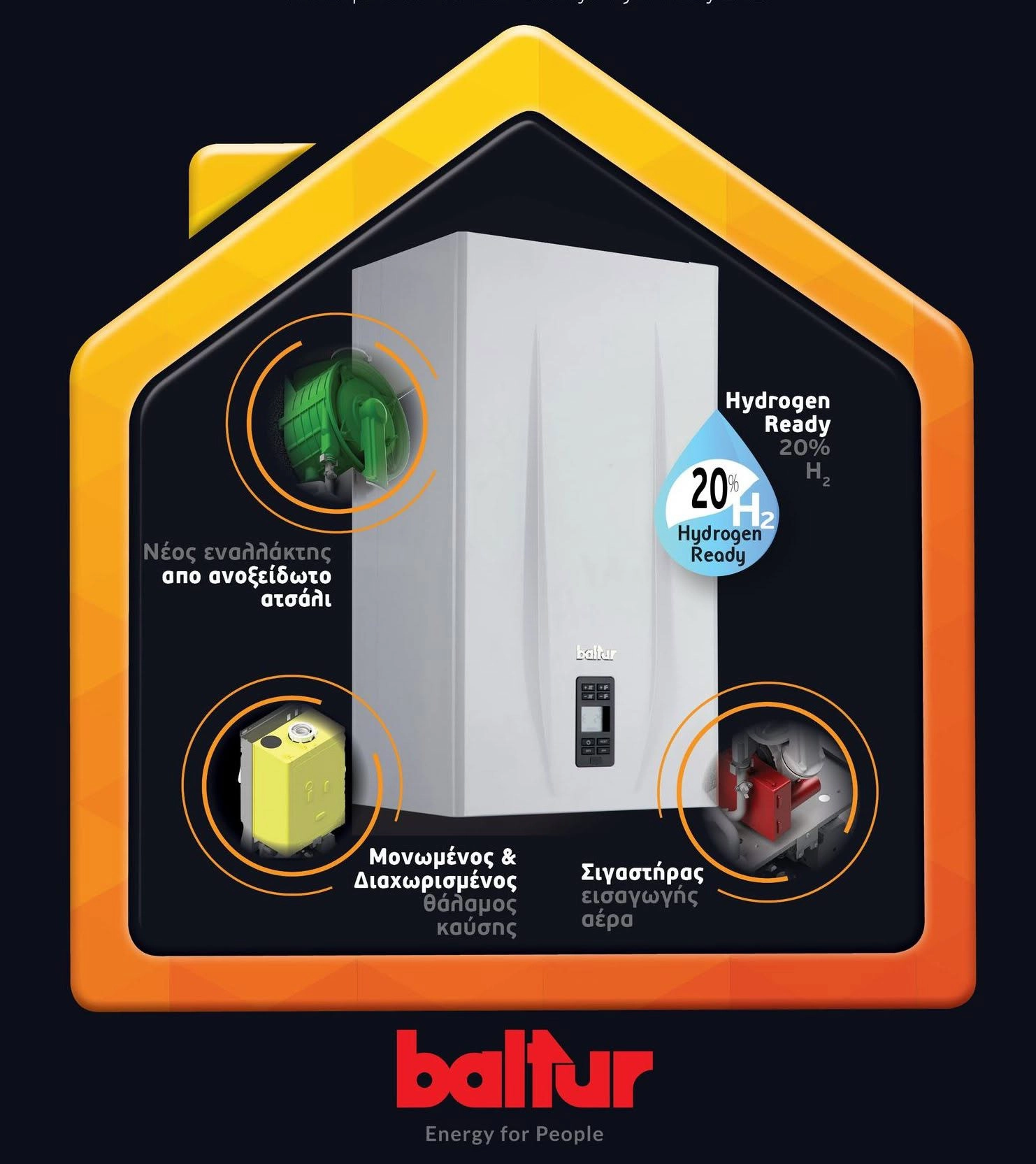 Επίτοιχος λέβητας συμπύκνωσης Baltur Perfecta Eco 25KW - Image 2