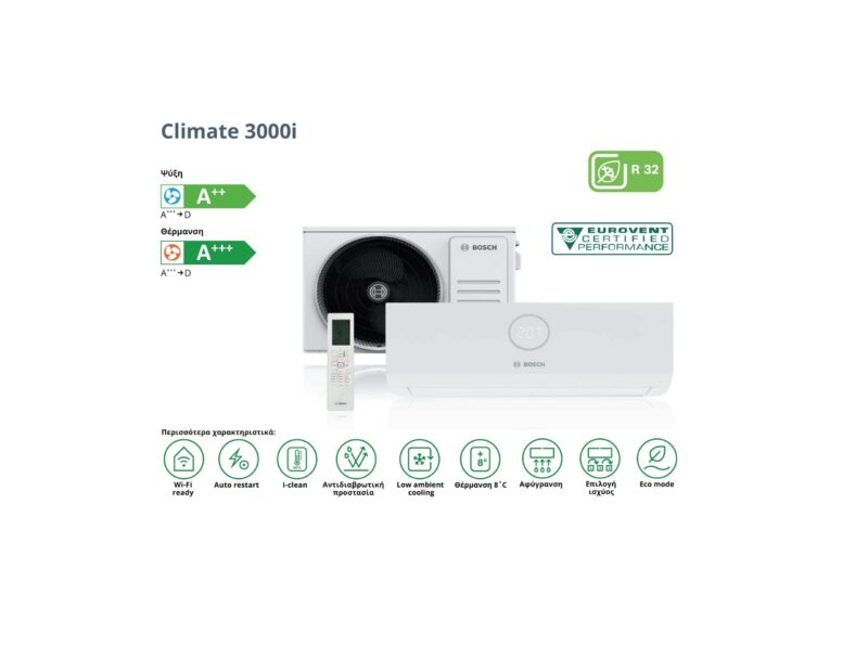 Κλιματιστικό Τοίχου BOSCH Climate 3000i -CL3000i-Set 53 E
