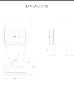 Alternative view of Τζάκι αερίου θέρμανσης Thermiki Tsalikis ATS Stable Air Corner 700